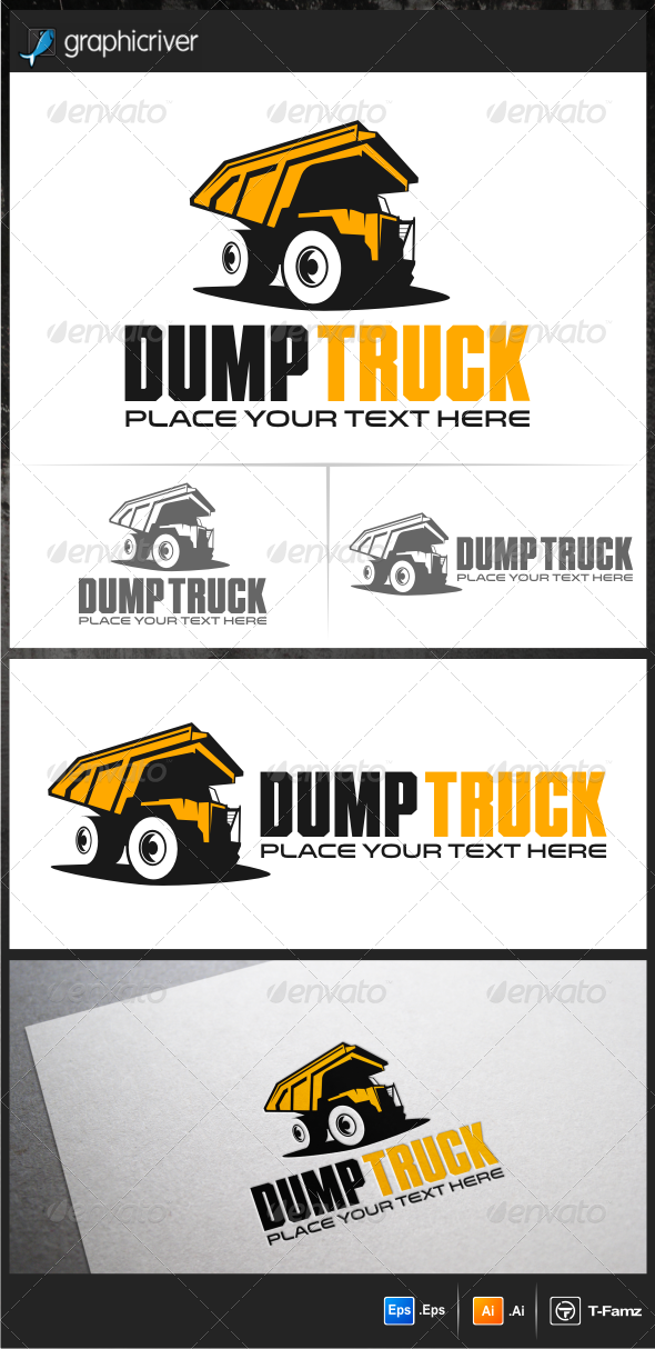 dump truck logo design