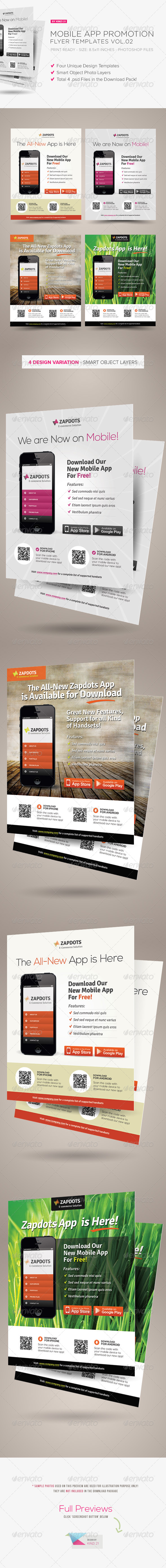 Mobile App Promotion Flyers Vol.02 - Corporate Flyers