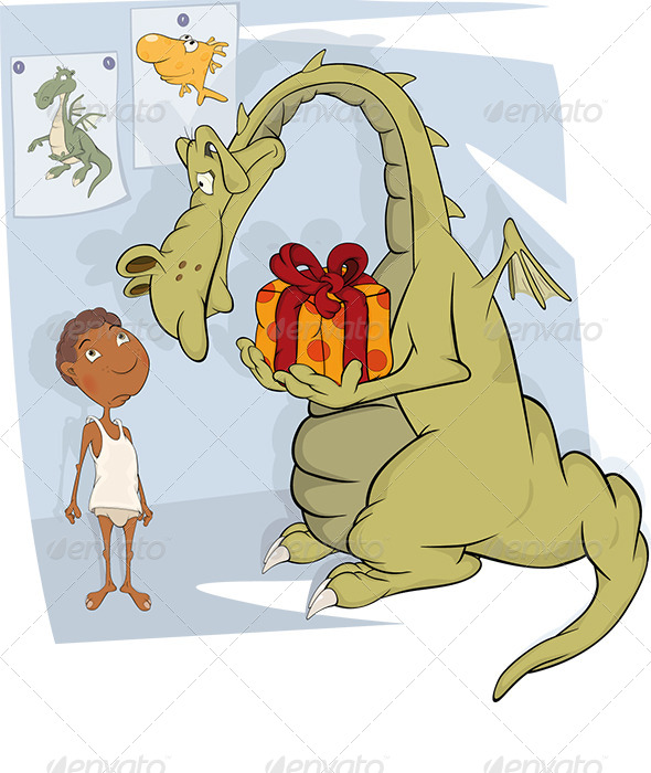 The Boy and Dragon Cartoon - Birthdays Seasons/Holidays