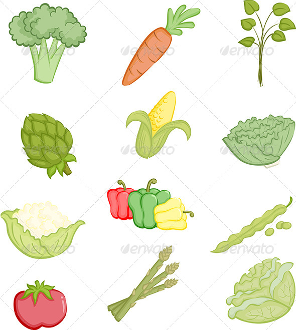 Vegetables Icons - Vectors