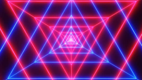 Amazing Blue Red Color Neon Light Tunnel Animated Background alt