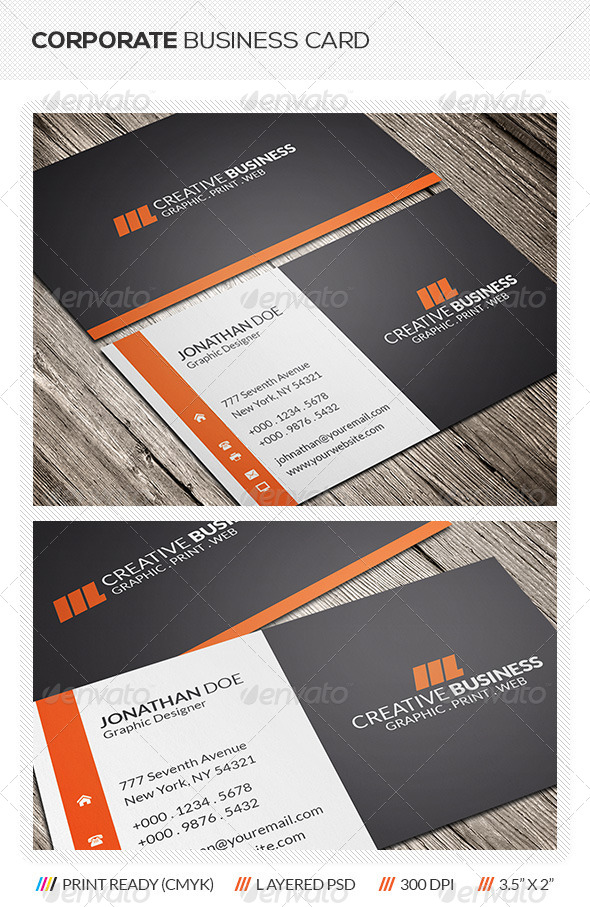 Modern Corporate Business Card - Corporate Business Cards