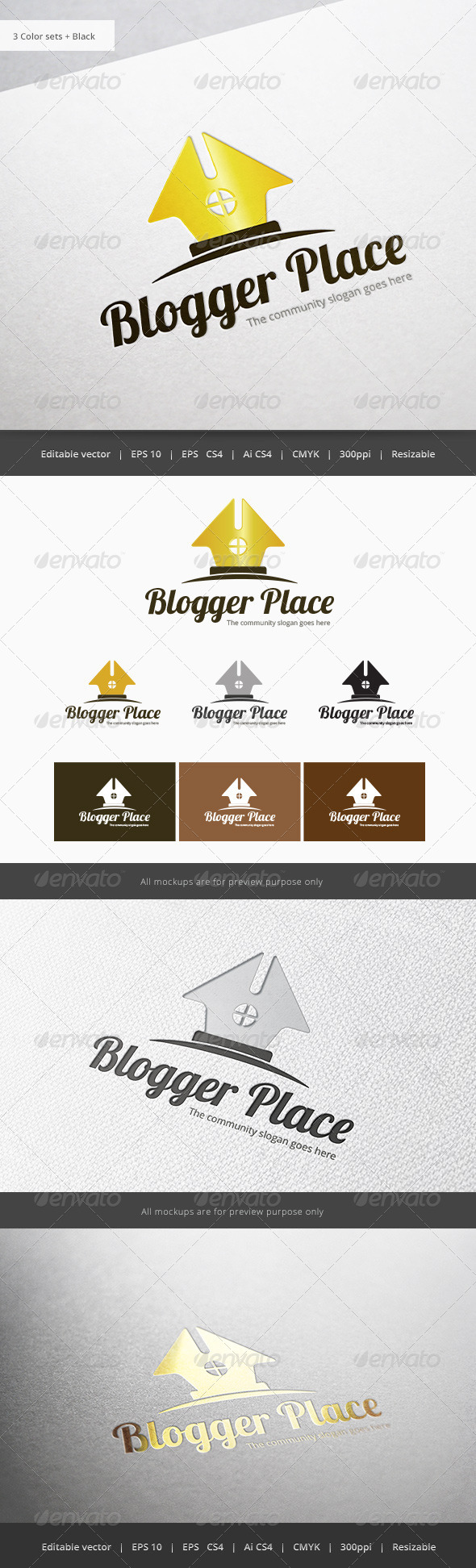 Blogger Place - Objects Logo Templates