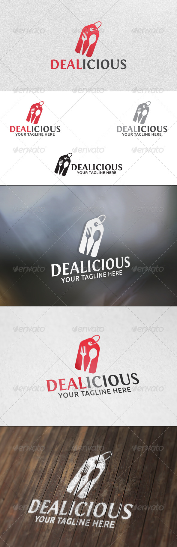 Dealicious - Logo Template - Food Logo Templates