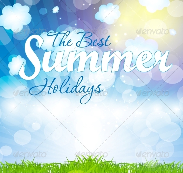Summer Holidays Vector Background. - Landscapes Nature