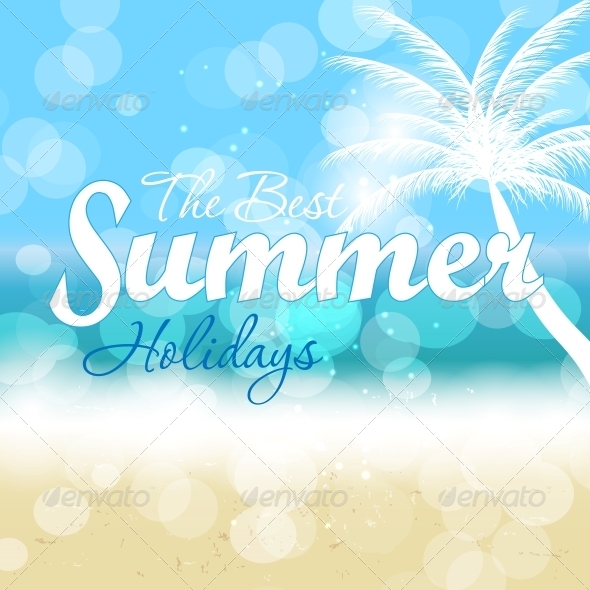 Summer Holidays Vector Background. - Landscapes Nature