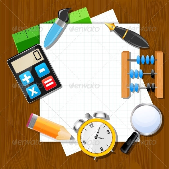 Back to School Vector Background - Backgrounds Decorative