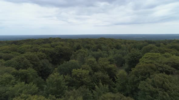 Aerial View of Landscape in Southern Sweden