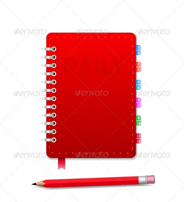 Personal Organizer with Pencil - Man-made Objects Objects