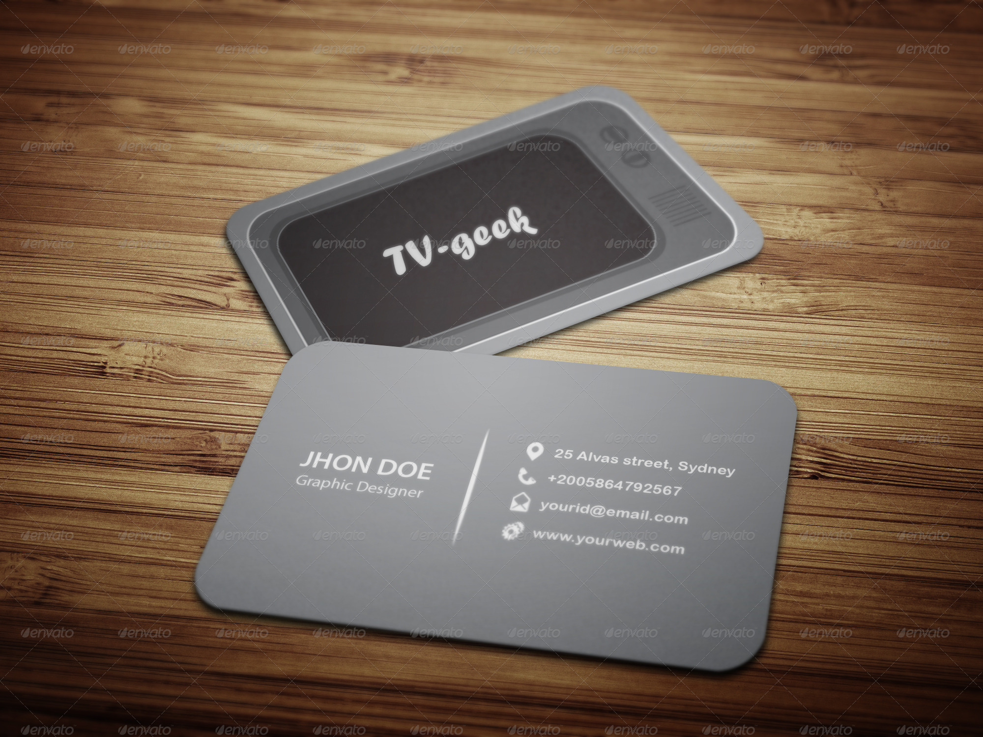 Television Business Card Template by kazierfan GraphicRiver