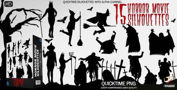 Horror Movie Silhouettes Collection