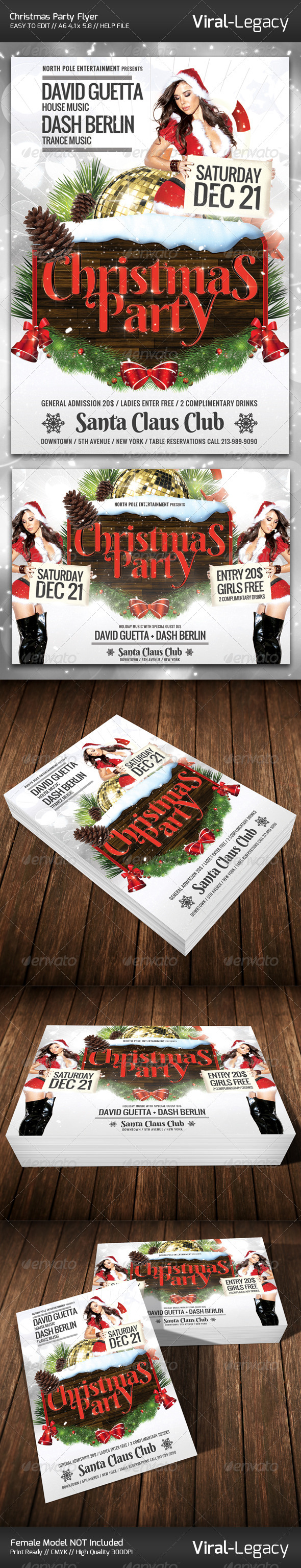 Christmas Party Flyer - Flyers Print Templates