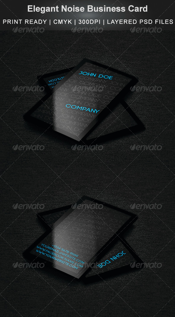 Elegant Noise Business Card - Business Cards Print Templates