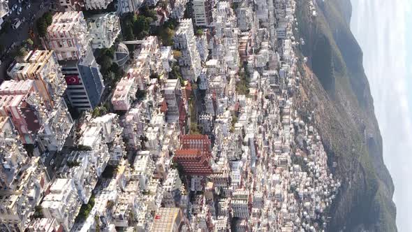 Vertical Video Alanya Turkey  a Resort Town on the Seashore alt