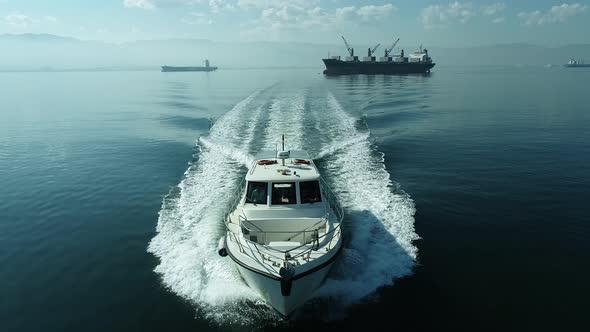 Cargo Ship, Boat at Sea, Yacht