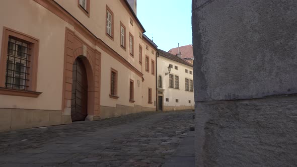 Empty streets of the city of Brno during Coronavirus disease 2019 (Covid-19) in the Czech Republic alt
