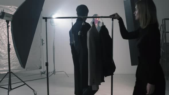 Professional Photoshoot of Model in Face Mask alt