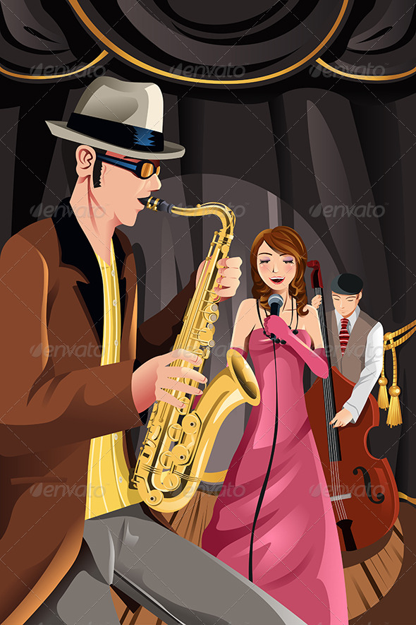 Jazz Music Band - People Characters