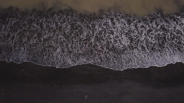 ASMR Waves Along Black Sand Beach alt