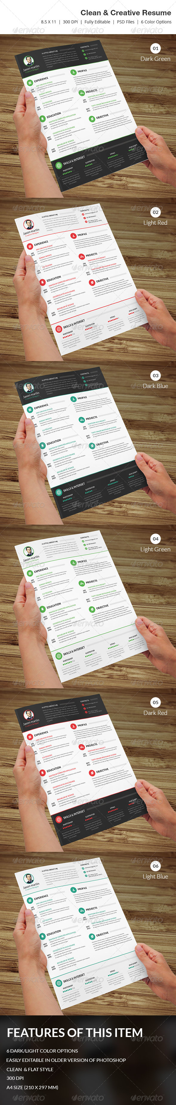 Flat & Minimal Resume - 05 - Resumes Stationery