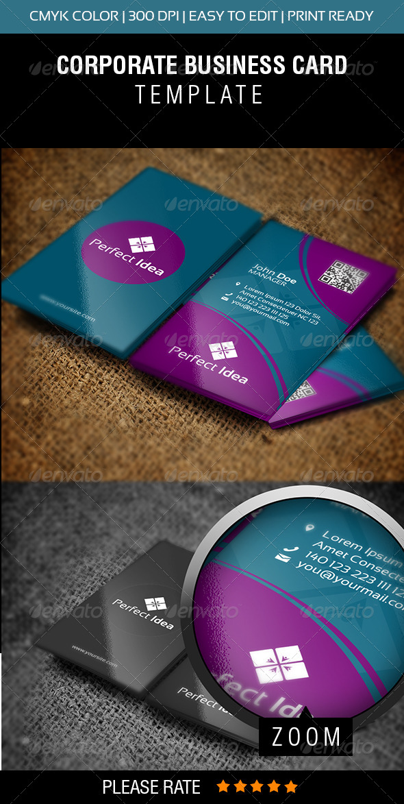 Perfect Idea Business Card - Corporate Business Cards