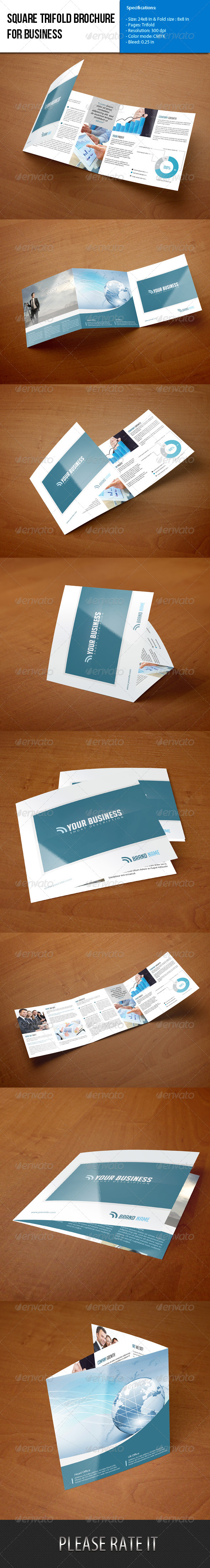 Square Trifold Brochure-Business - Corporate Brochures