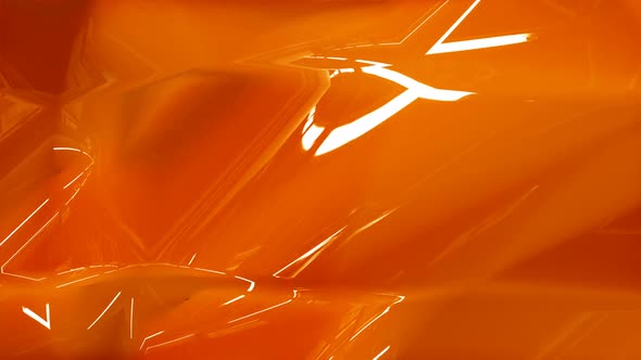 Orange Glossy Liquid Background