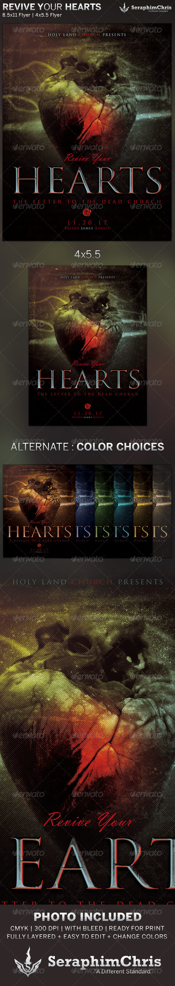 Revive Your Hearts: Church Flyer Template - Church Flyers