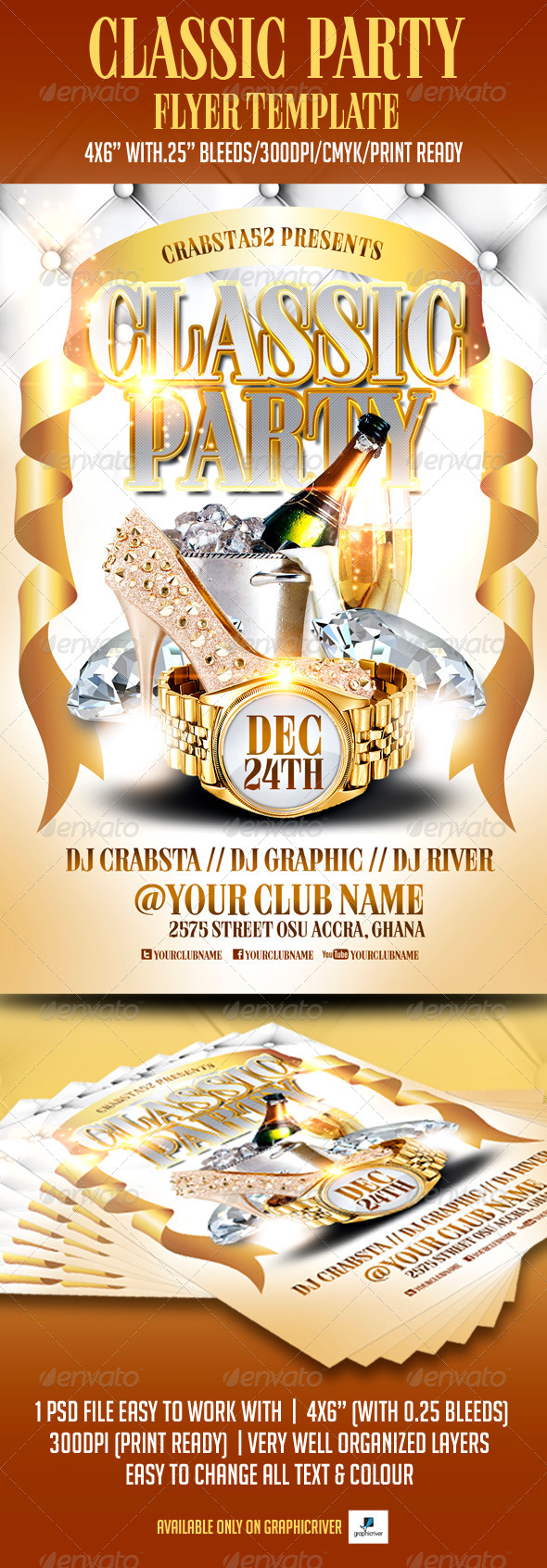 Classic Party Flyer Template - Clubs & Parties Events