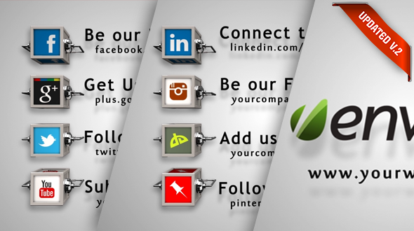 Social Network Cubes - VideoHive 5674627