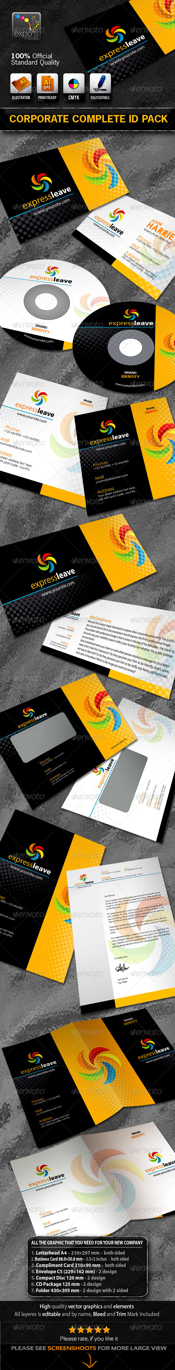 XpressLeave Business Corporate ID Pack + Logo - Stationery Print Templates