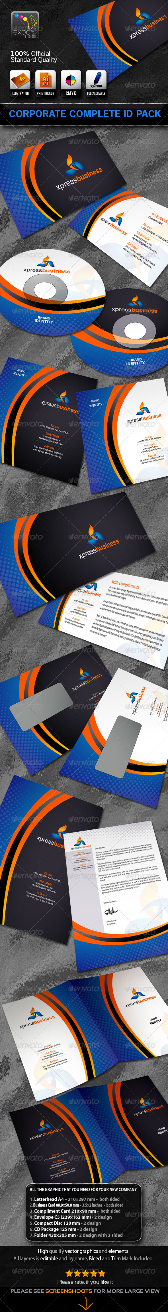 Xpress Business Corporate Stationery ID Package - Stationery Print Templates
