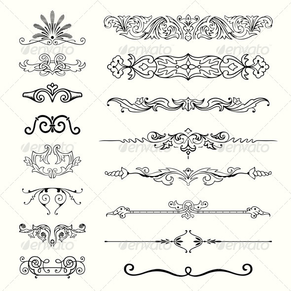 Design Elements - Flourishes / Swirls Decorative