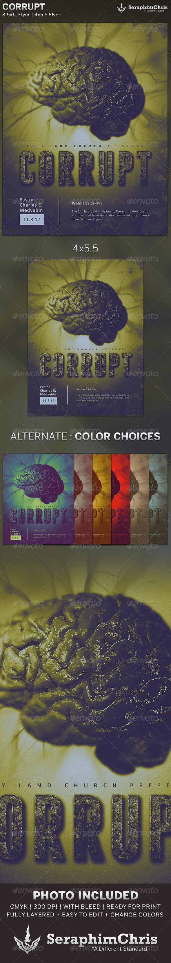 Corrupt: Church Flyer Template - Church Flyers