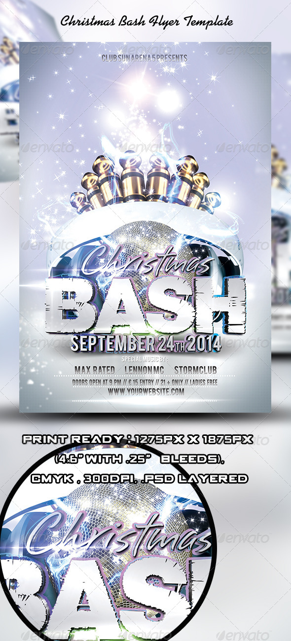 Christmas Bash Flyer Template - Events Flyers