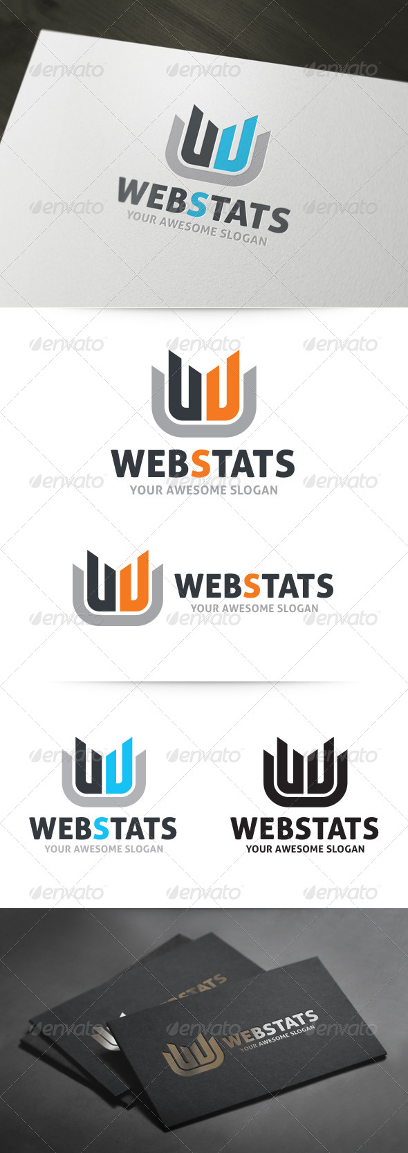 Web Stats - Letter W Logo - Letters Logo Templates