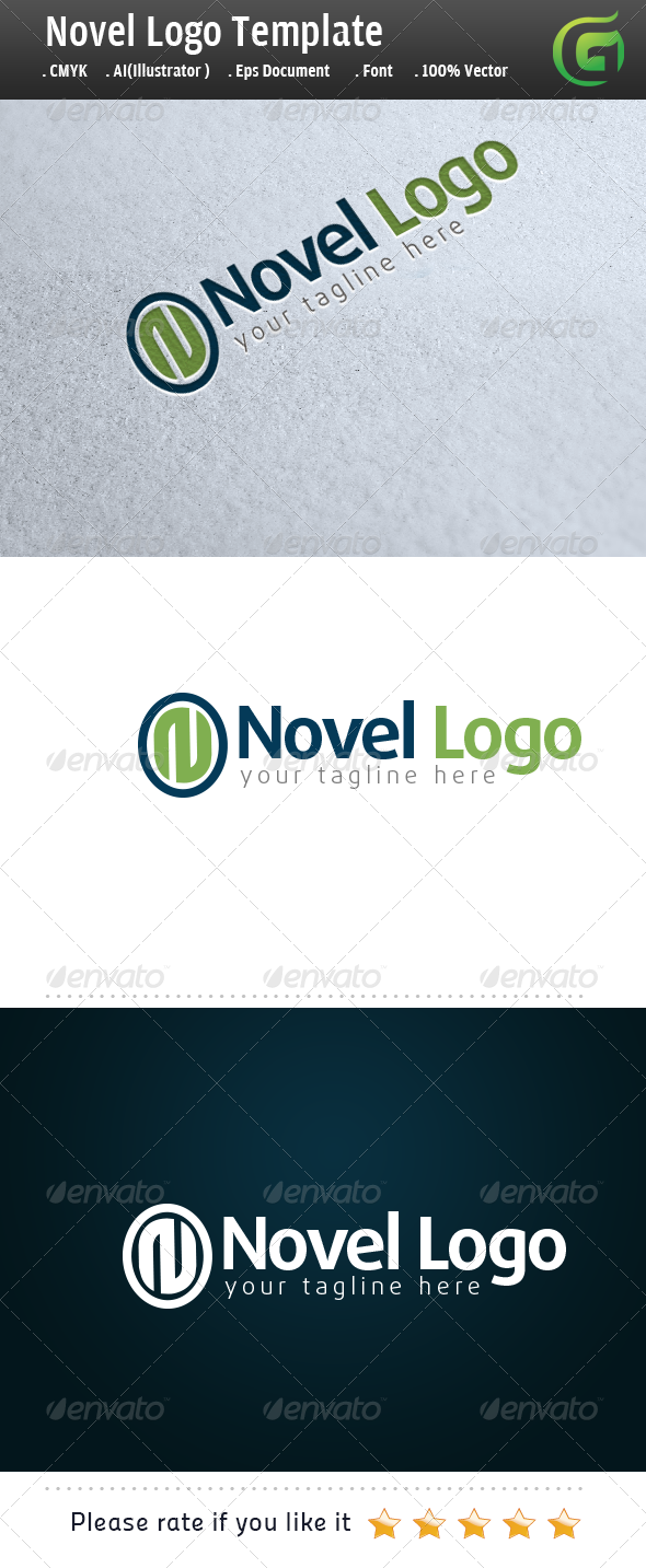 Novel Logo - Letters Logo Templates