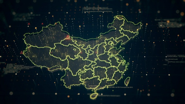 China Danger Gold Map 4K