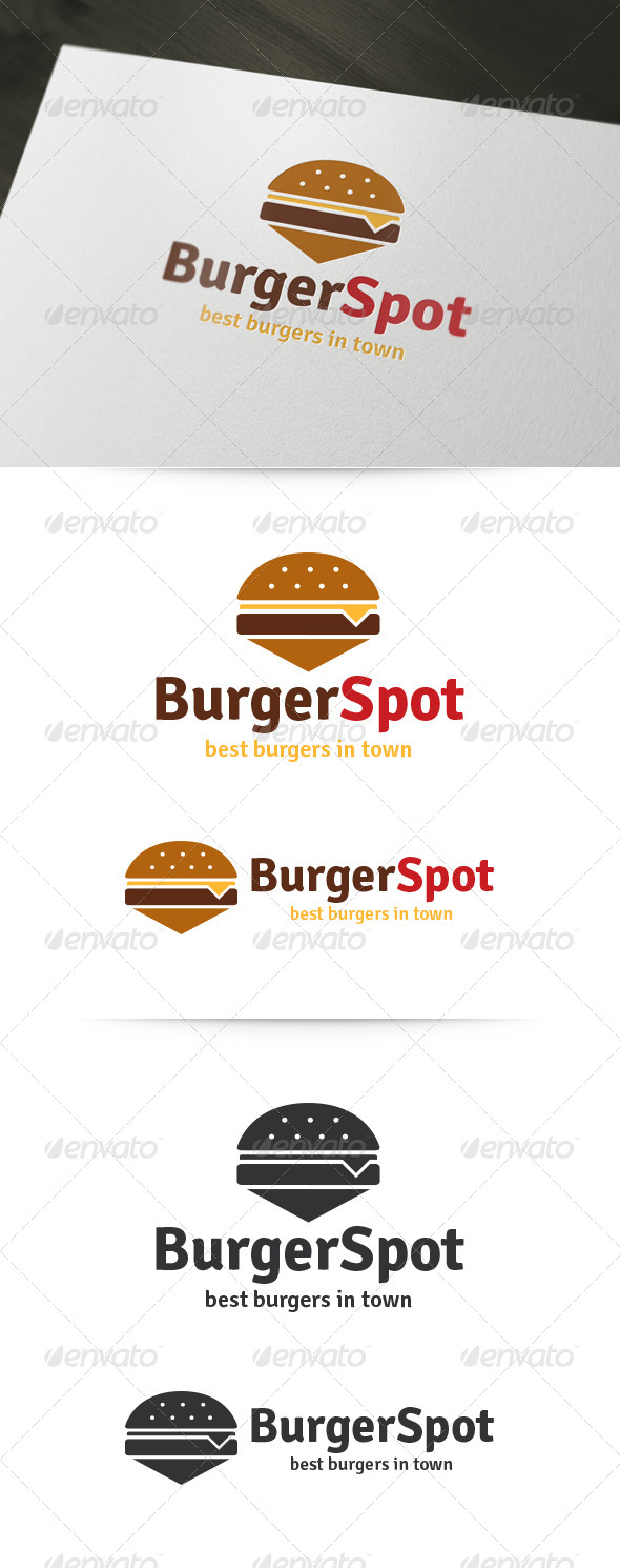 Burger Spot Logo - Food Logo Templates