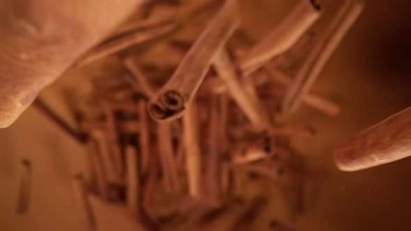 Super Slow Motion Shot of Cinnamonon Flying Towards Camera at 1000Fps alt