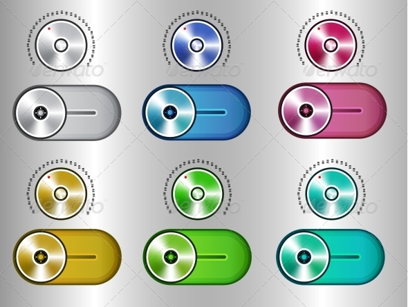 UI Kit Elements Slider Toggle Set - Web Technology