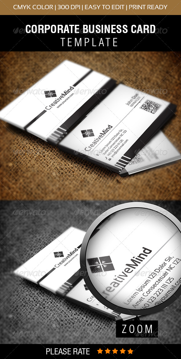 Creative Mind Business Card - Corporate Business Cards