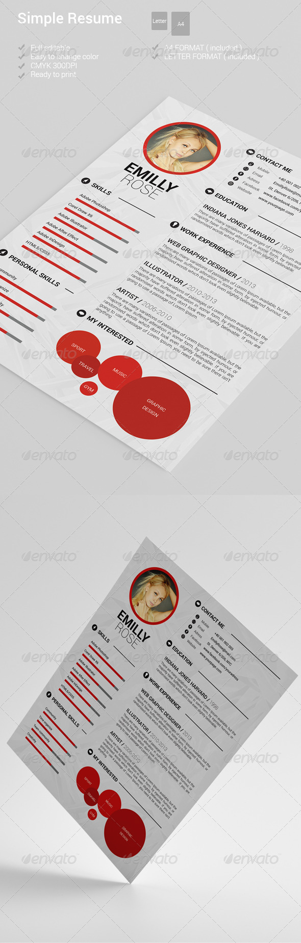 Simple Resume - Resumes Stationery