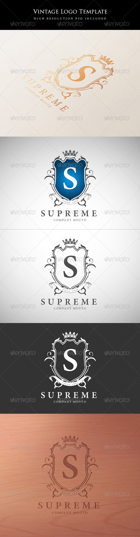 Vintage Logo Template - Crests Logo Templates