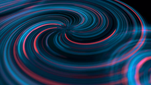 abstract neon colorful twirl lines background motion design circle line technology effect 4k animati