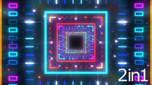 Square Stars Galaxy Tunnel