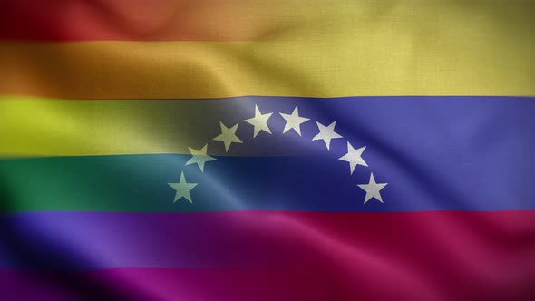 LGBT Venezuela Flag Loop Background 4K