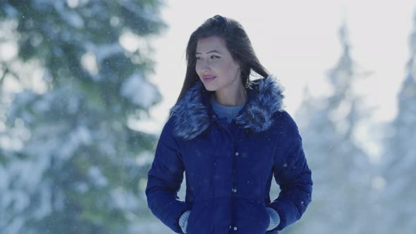 Girl on a snowy day alt