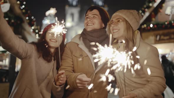 Concept of Winter Holidays and Friendship alt