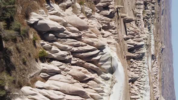 Vertical Video Cappadocia Landscape Aerial View alt